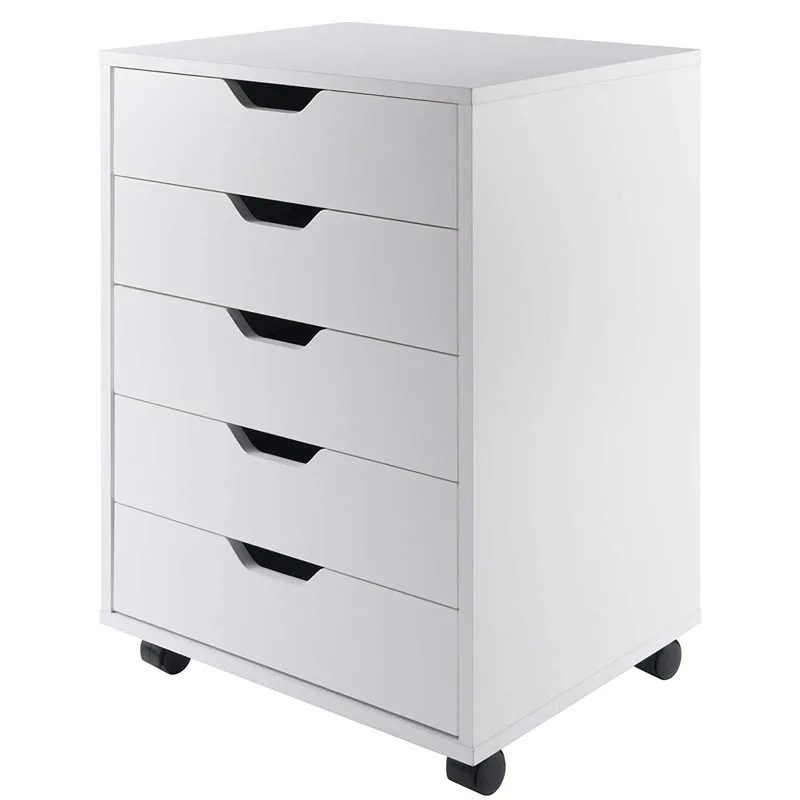 wholesale minimalist design elegant 5 drawer wooden office filing cabinet