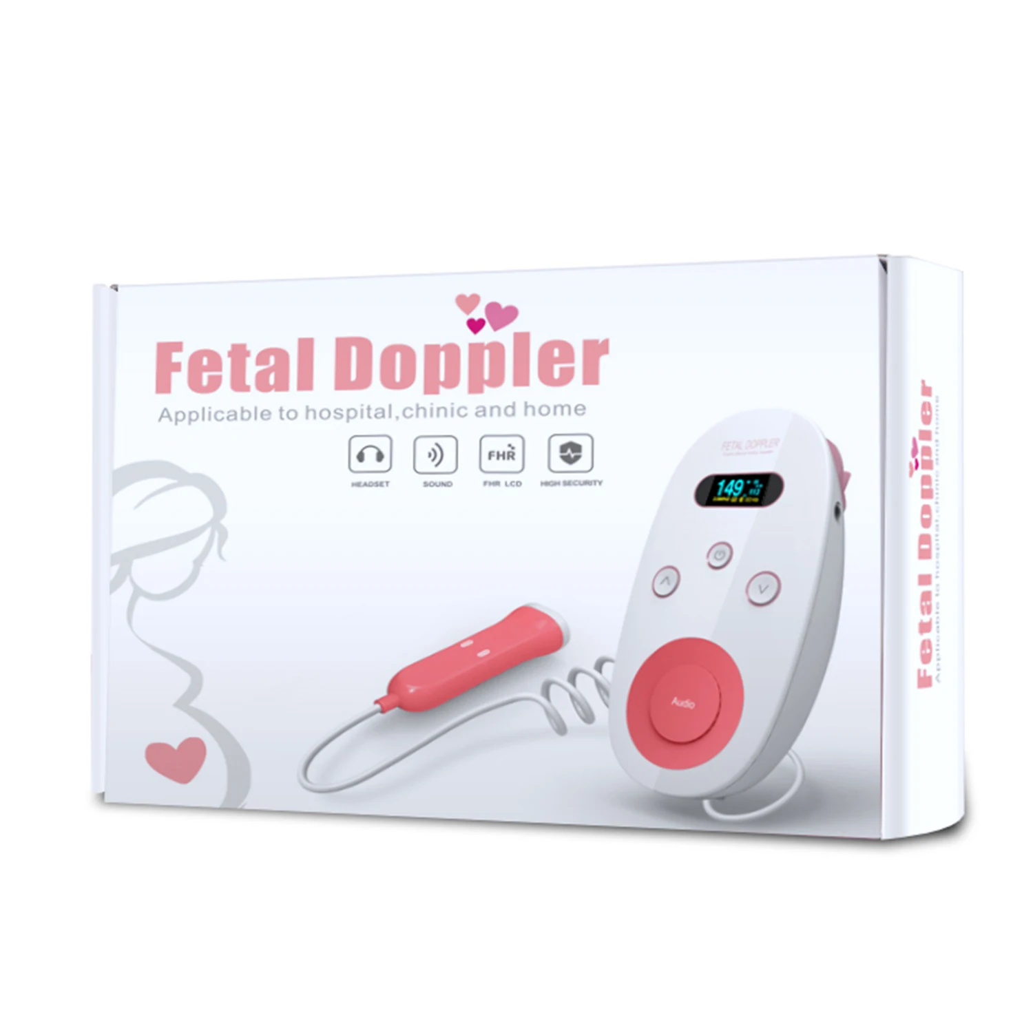 Hot sale fetal monitor/ Heartbeat baby monitor /fetal doppler with cheap price