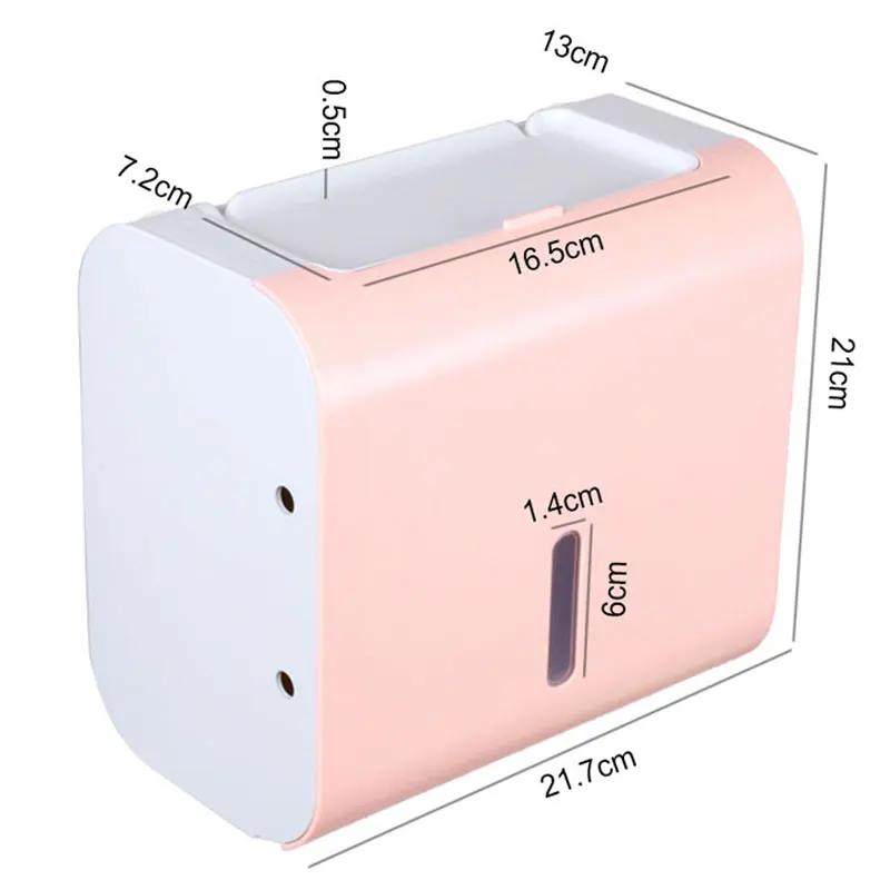 wall-mounted tissue  box toilet paper free punch waterproof  storage holder toilet paper holder with storage box