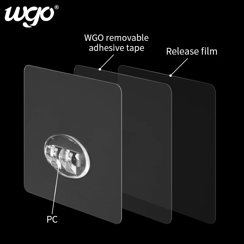 Sticky Buckle Wall Mounted Wire Shelf Fixture Bath Caddy Replacement Stickers