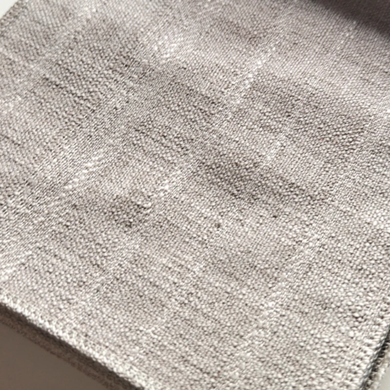 Rustic Wide Linen and Hemp Fabric with Natural Striped Bamboo Blackout Feature for Home Decor Sofas Available for Wholesale