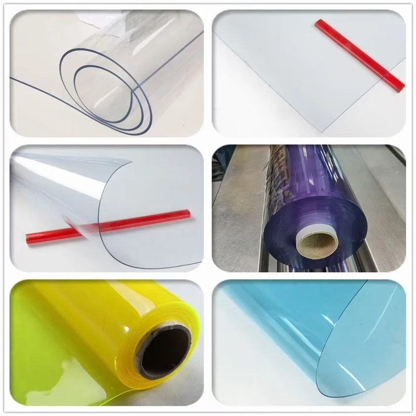 Cold crack resistant fire resistant excellent transparency crystal clear PVC plastic sheeting soft flexible super clear PVC film