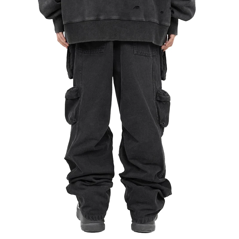 Custom Baggy Cargo Pants Men 100% Cotton Twill Fabric Heavy Duty Cargo Pants Men