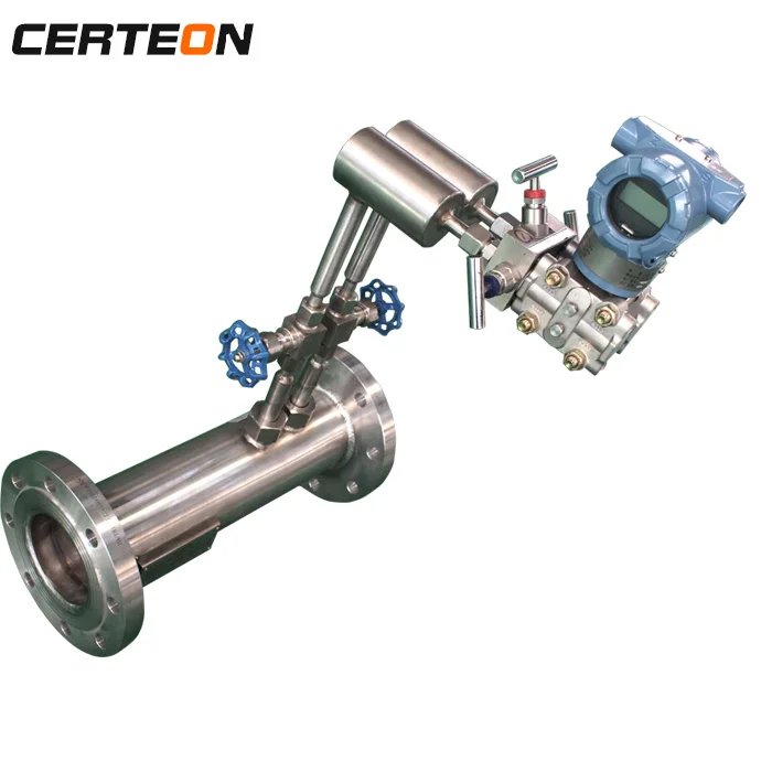 SS 304 body classic venturi tube V-cone Flow meter for boiler flue gas and fuel oil