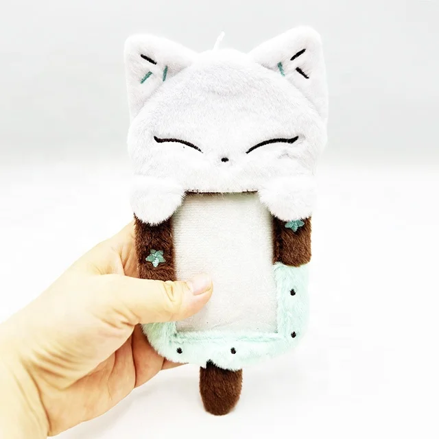 Пользовательские Kawai Fox плюшевые ПВХ держатели для фотокарт Kpop фотокарточки