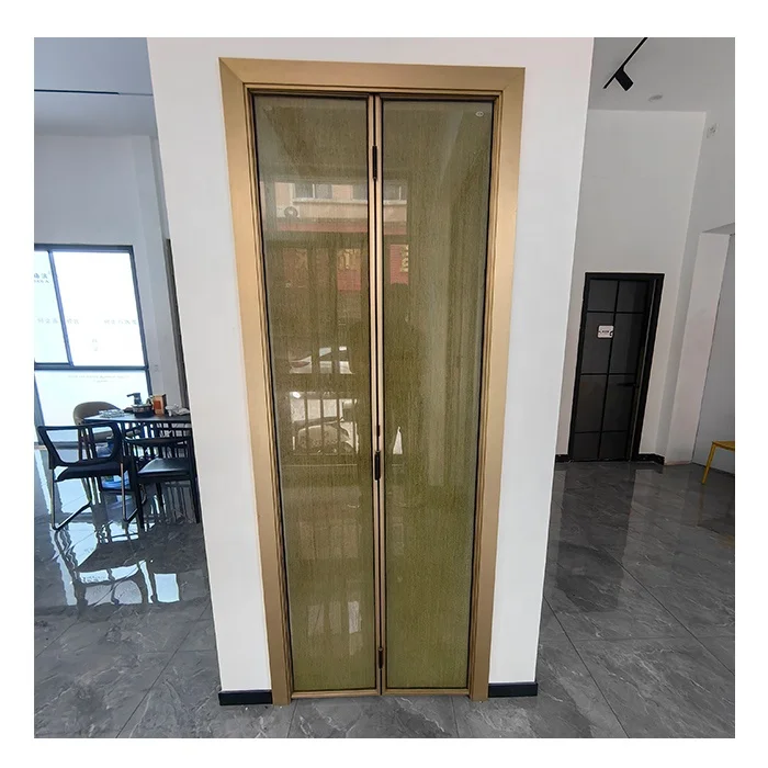 Frame Glass Doors for Bathrooms Steel Wood Interior Aluminium Solid Fly Screen PT Door Japanese Bifold Folding Pocket Door MD75S