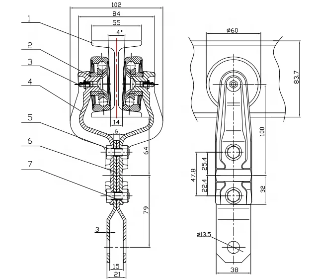 Overhead Conveyor Chain and Trolley for Powder Coating Line X348