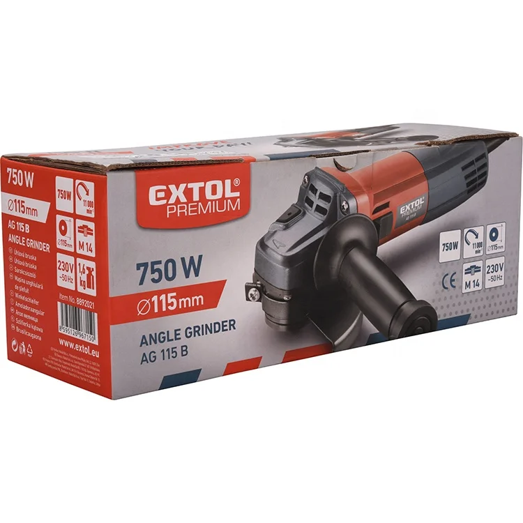 G8892010 EXTOL PREMIUM Professional 110 120v 60Hz Electric 115mm 850W Angle Grinder