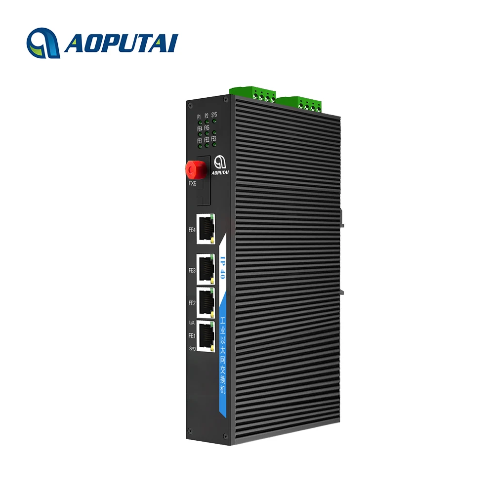 HOT Industrial 100Mbps 4 Port PoE Din-rail Ethernet Switch for Outdoor