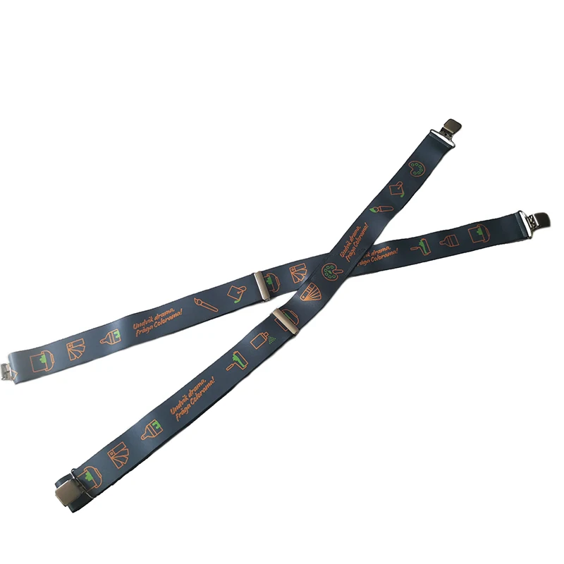 Adjustable Customized Printed Tool Belt Loops Heavy Duty Work Suspenders For Men