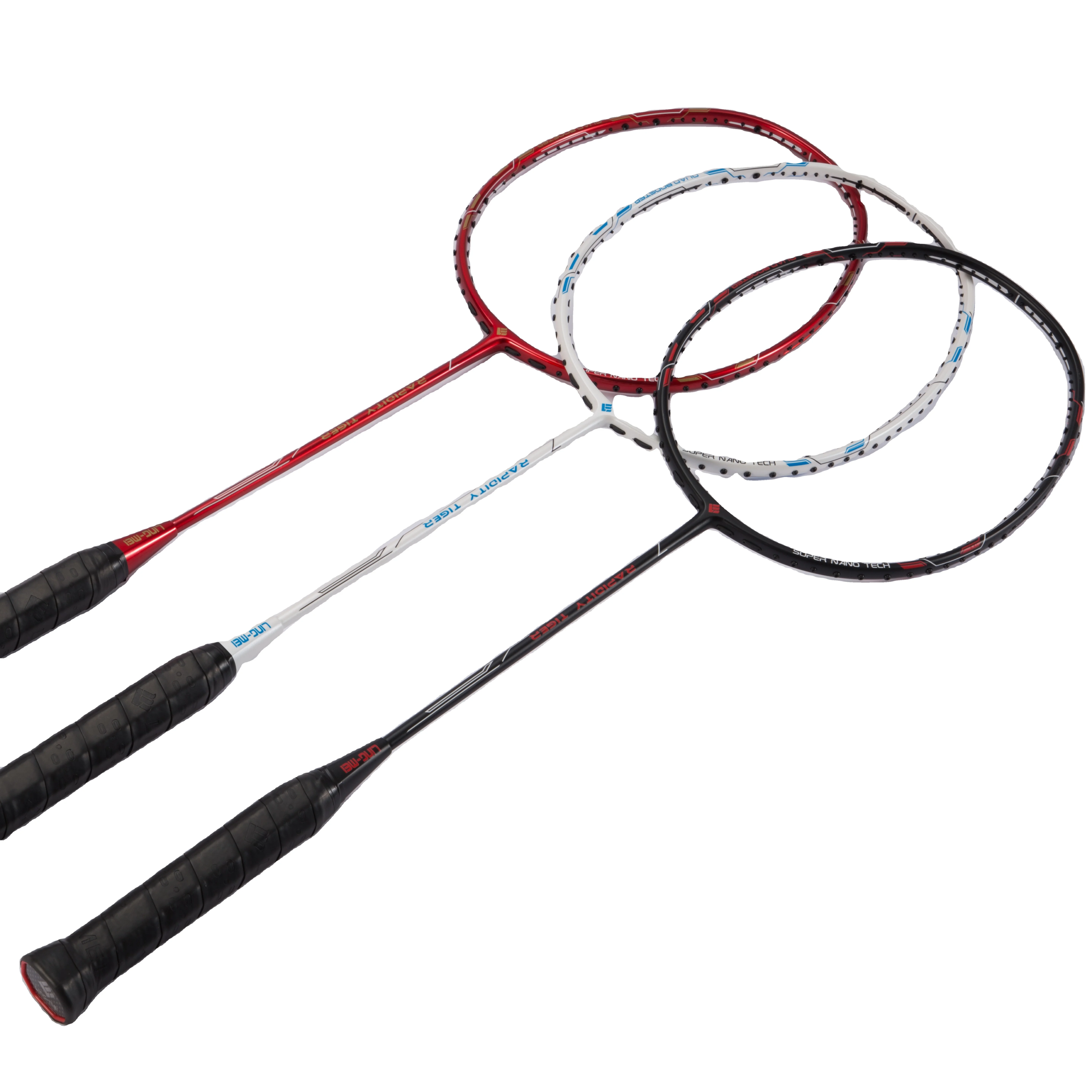 Adult Amateur Carbon Fiber Badminton Racket with Large Sweet Spot PU Grip Material and 0.66mm Strings Diameter