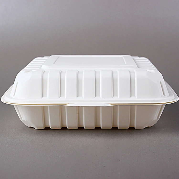Экологичный биоразлагаемый одноразовый кукурузный крахмал с 3 или 5 отделениями, контейнер для еды