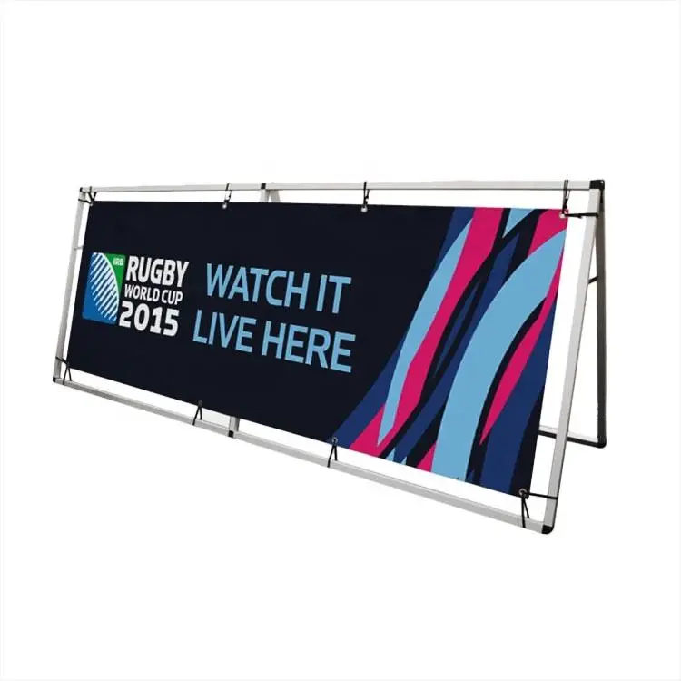 Horizontal Banner Frame 3ft x 7ft Sideline Banner A Frame Portable Weather Resistant Backdrop A Stand Sign Holder