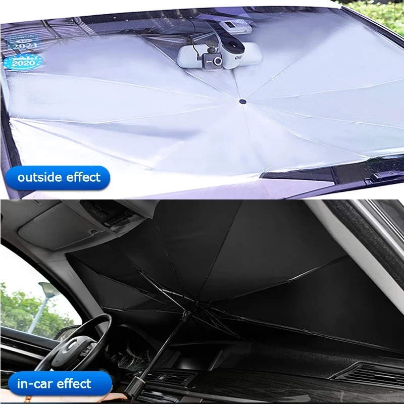 Folding Umbrella Sun Shield For Car Parasol Windshield Uv Protection Sun Shade Front Window Prevent Falling Wear-Resistant