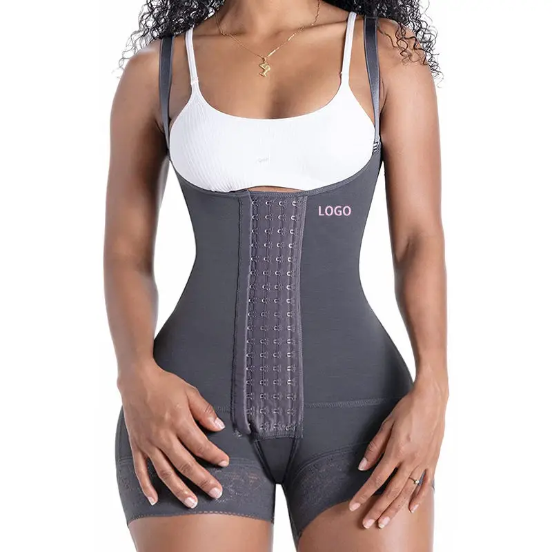 Front Hooks Tummy Control Fajas Colombianas High Compression Body Shaper for Women Butt Lifter Thigh Slimmer