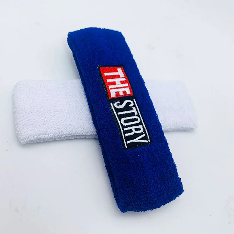 logo printed custom sport headband and wristband custom headband sport