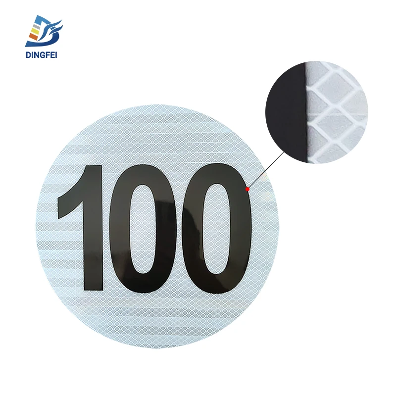 Custom Reflective 110 Kph Speed Limit Sticker Self Adhesive for Truck