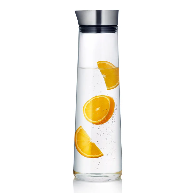 Wholesale Sport Portable Handle Glass Water pot with long for fruit drinkware