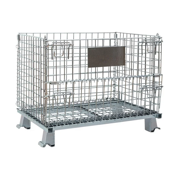 Chiina поставщик под заказ большой складной проволочный Металлический Сетчатый Контейнер для хранения