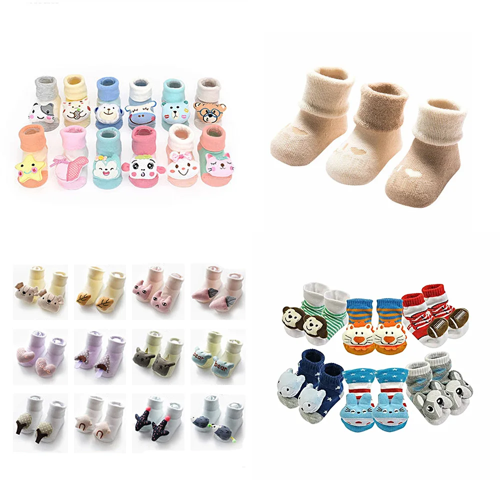  Toy Baby Socks Custom Infant Cartoon Animal Winter Warm Newborn Fashion Cotton