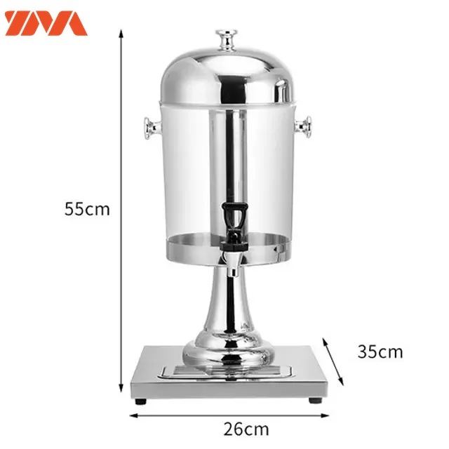 Beverage Dispenser Stainless Steel Milk Tea Barrel Cold Juice Dispenser Drink for Hotel Home Commercial Use