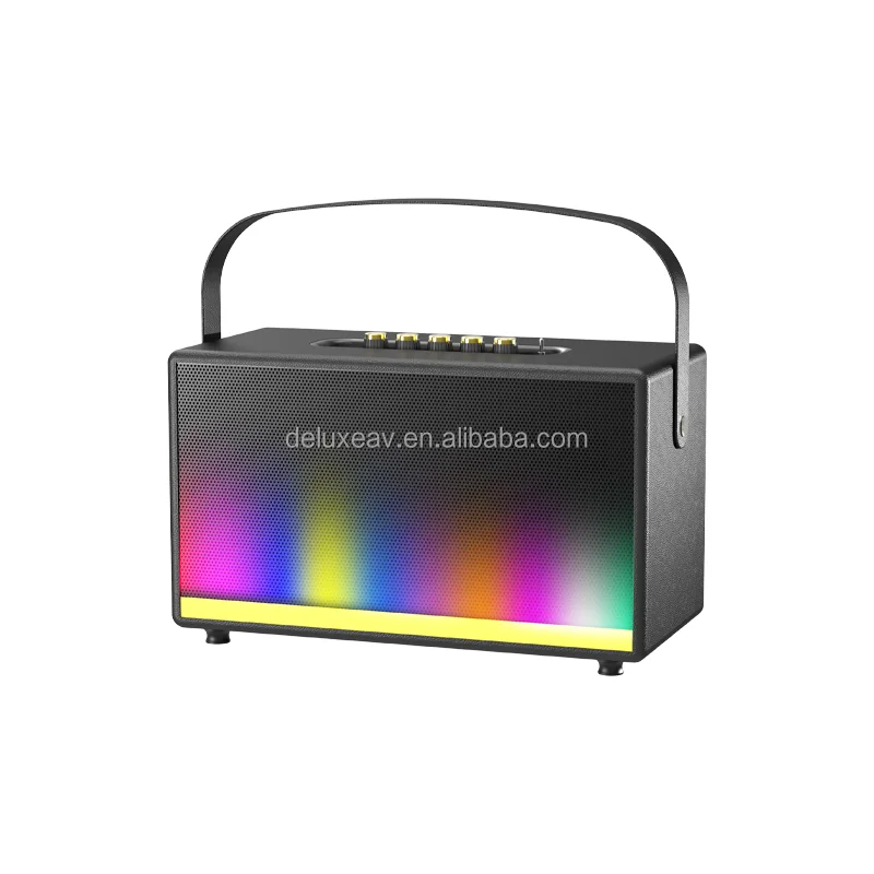 Good Selling Surround Sound6.5 Inch Super Bass Wooden Portable Outdoor Bluetooth Speaker For Party