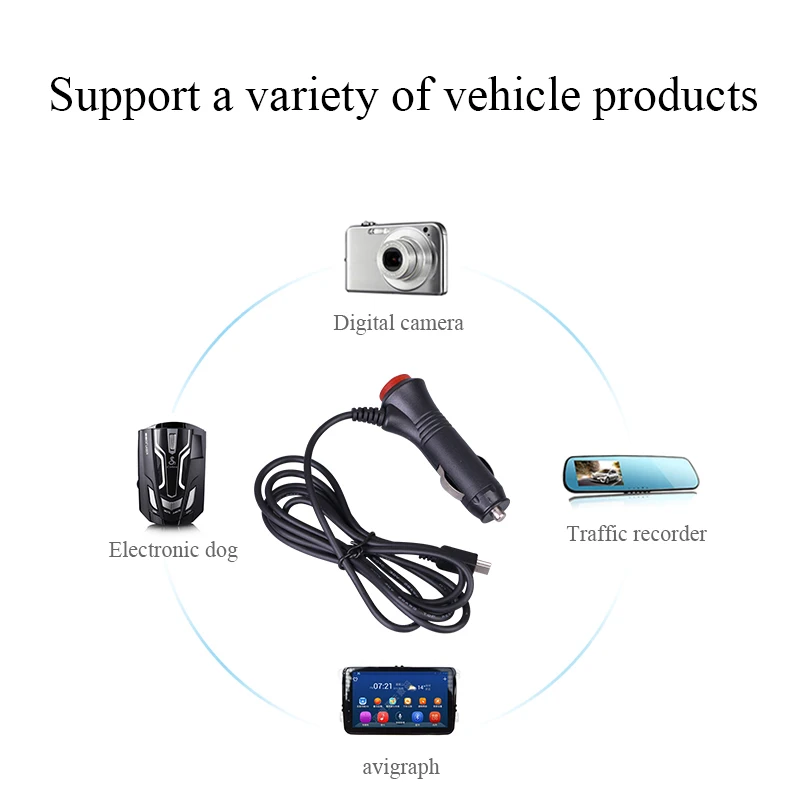 Car charger Cigarette Lighter Extension Cord Cigarette Lighter Cable with Cigarette Lighter Plug Socket