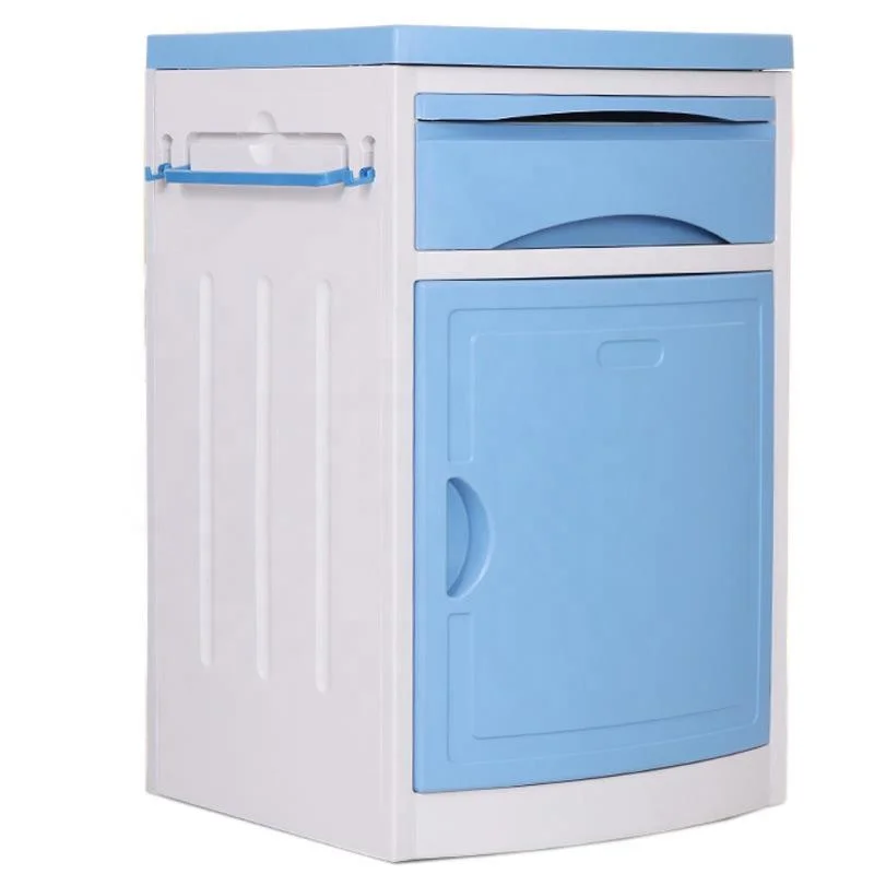 Factory Mobile Castor Medical Cabinet ABS Plastic Bedside Locker for Hospital