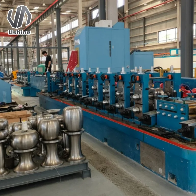 High Precision ERW Steel Pipe Making Machine for metal carbon Steel iron Tube Production Weld tube mill manufacturer price