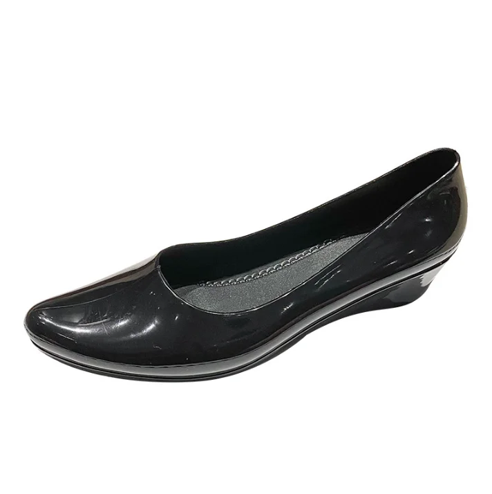 Summer Fashion Simplicity All Inclusive Daily Travel Slope Heel Leather Shoes for Women