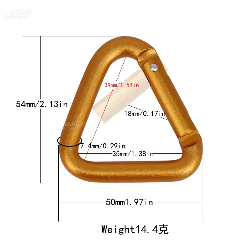 Baichao Factory cheap price triangle aluminum alloy snap hooks