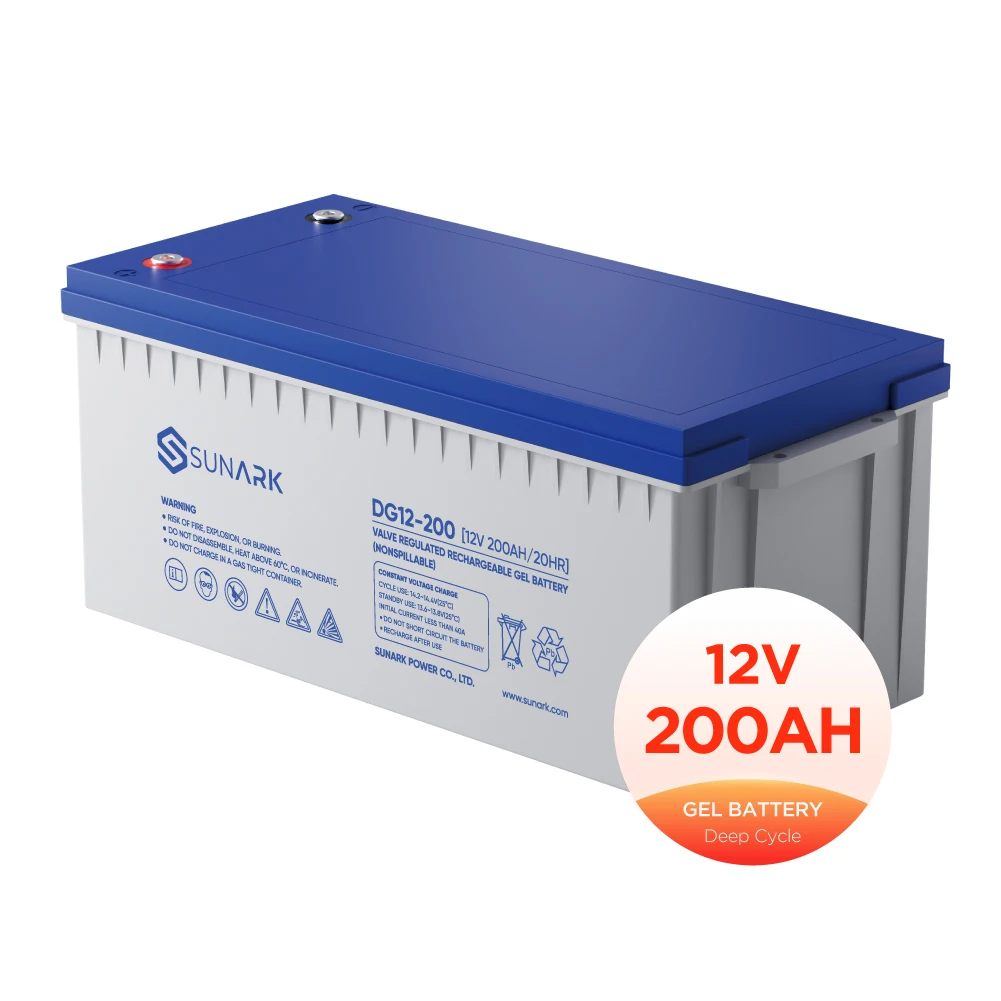 Sunark 6 Fm 12 V 120Ah батарея многократного цикла глубокого заряда-разряда гель мА/ч. аккумулятор 300Ah 200 Amp 200Ah