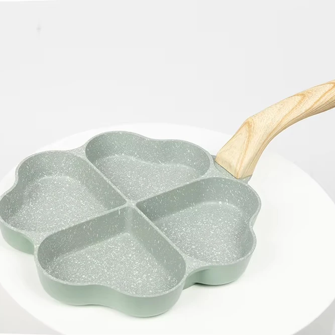Smartpan Clover Thickened Non-Stick Omelet Pan Egg Pancake Steak Cooker Kitchen Frying Pot Fruit Vegetable Kitchen Cookware
