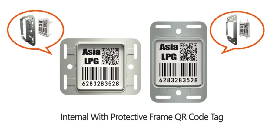 Постоянный штрих-код и QR-Код тег для отслеживания всей жизни LPG цилиндра
