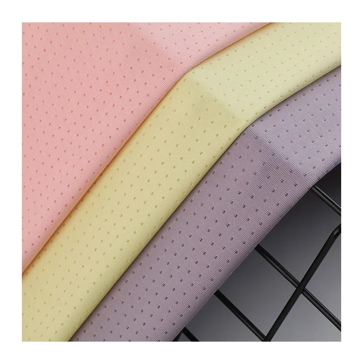 Лидер продаж, 2023 нейлоновая спандекс, сетка-бабочка, воздухопроницаемая Влагоотводящая Мягкая трикотажная ткань для спортивной одежды