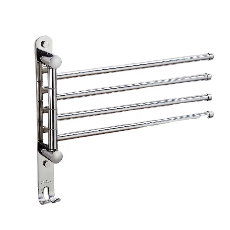 2020 Hot Selling 304 Stainless Steel Bathroom Accessories Wall Mounted Swivel Towel Bar