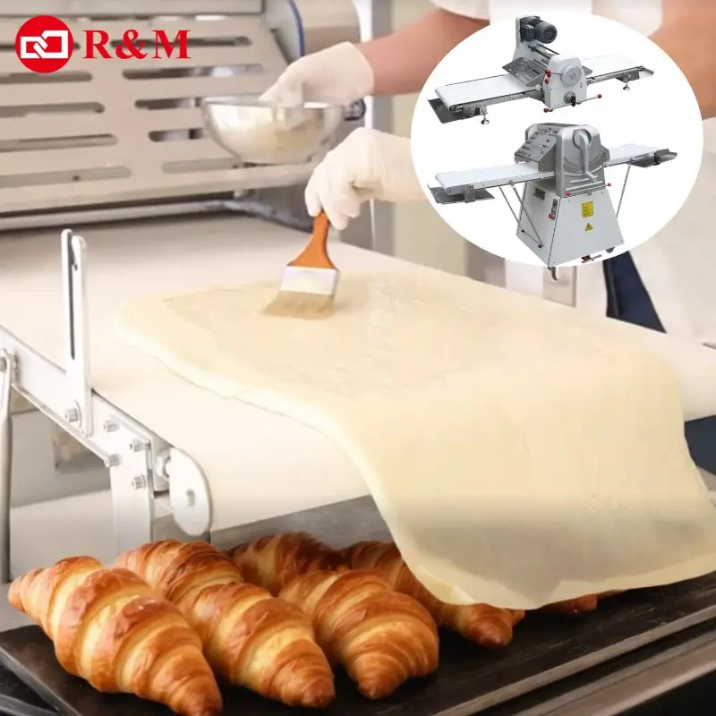 Automatic Japanese Dough Sheeter Dough Sheeter Danish Pastry Making Machine Comersial Belt 500 For Making Full Croissants Line