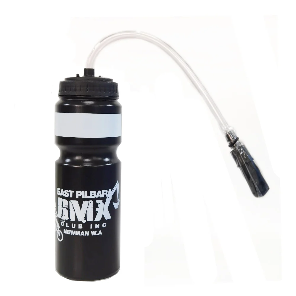 Australia BMX race custom logo printing plastic sport drink bottle with long straw