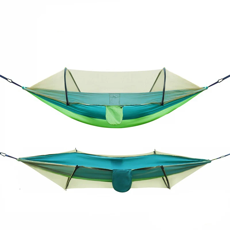 Easy to Set Up Camping Durable Hammock Stuff Adjustable Mosquito Net Hammock with Tree Straps and Carabiners