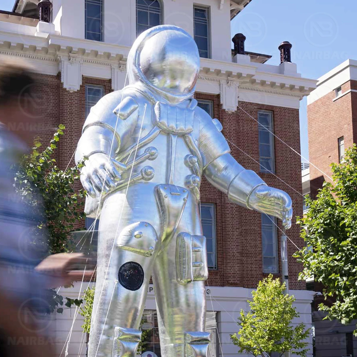 Astronauts Inflatable Cartoon Model Giant Big Shiny Inflatable Mirror Metallic Astronaut Spaceman For Space-Themed Events