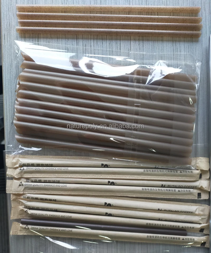 Wholesale Customized 5 6 7 8 10 12mm Eco Friendly Disposable Non Plastic Compostable Straw Biodegradable Coffee Straws