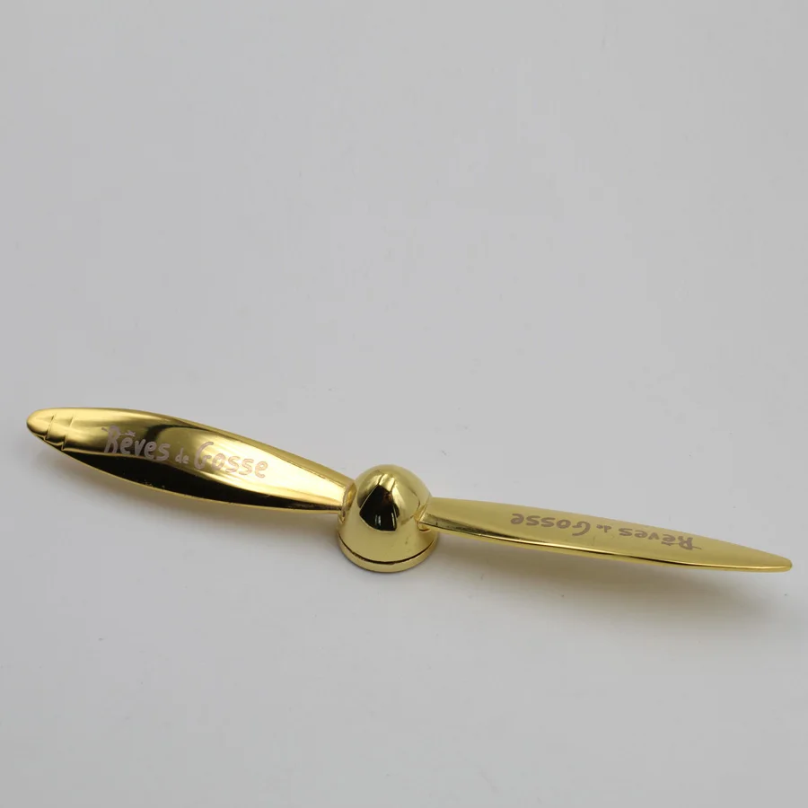 Souvenir Aviation Aircraft Gold Propeller Letter Opener
