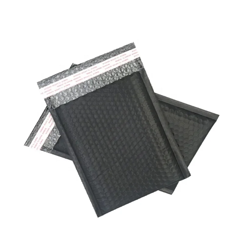OEM Stock Waterproof Express Courier Shipping Packaging Strong Adhesive Plastic Padded Envelope Black Poly Bubble Mailing Bags