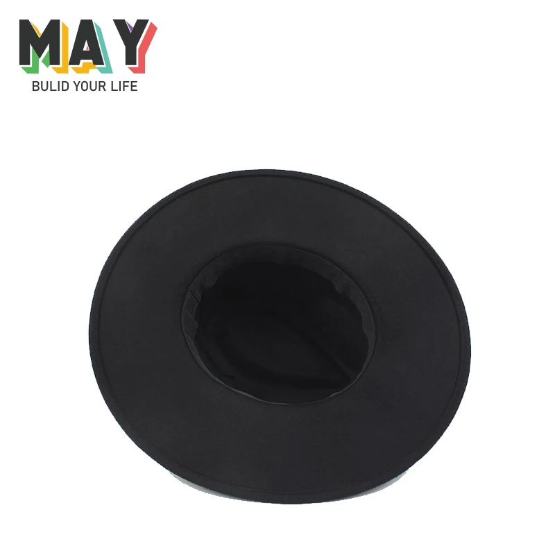 Elegant Unisex High Quality 100% Wool Big Brim Fedora Jazz Wide Brim Felt Hat
