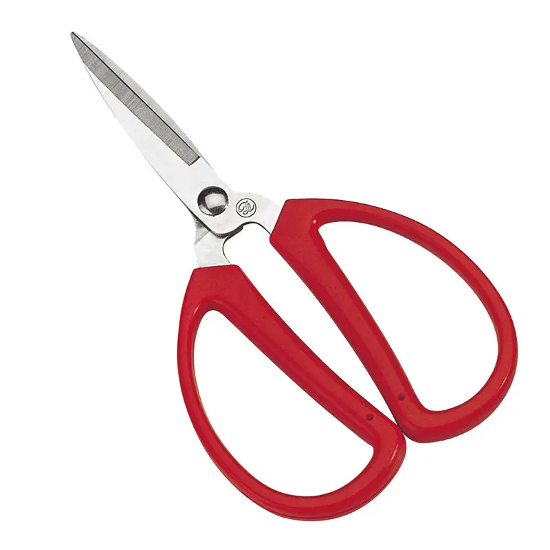 Hot sale item 6 inch Professional stainless steel blade red plastic handle sewing tailor scissors