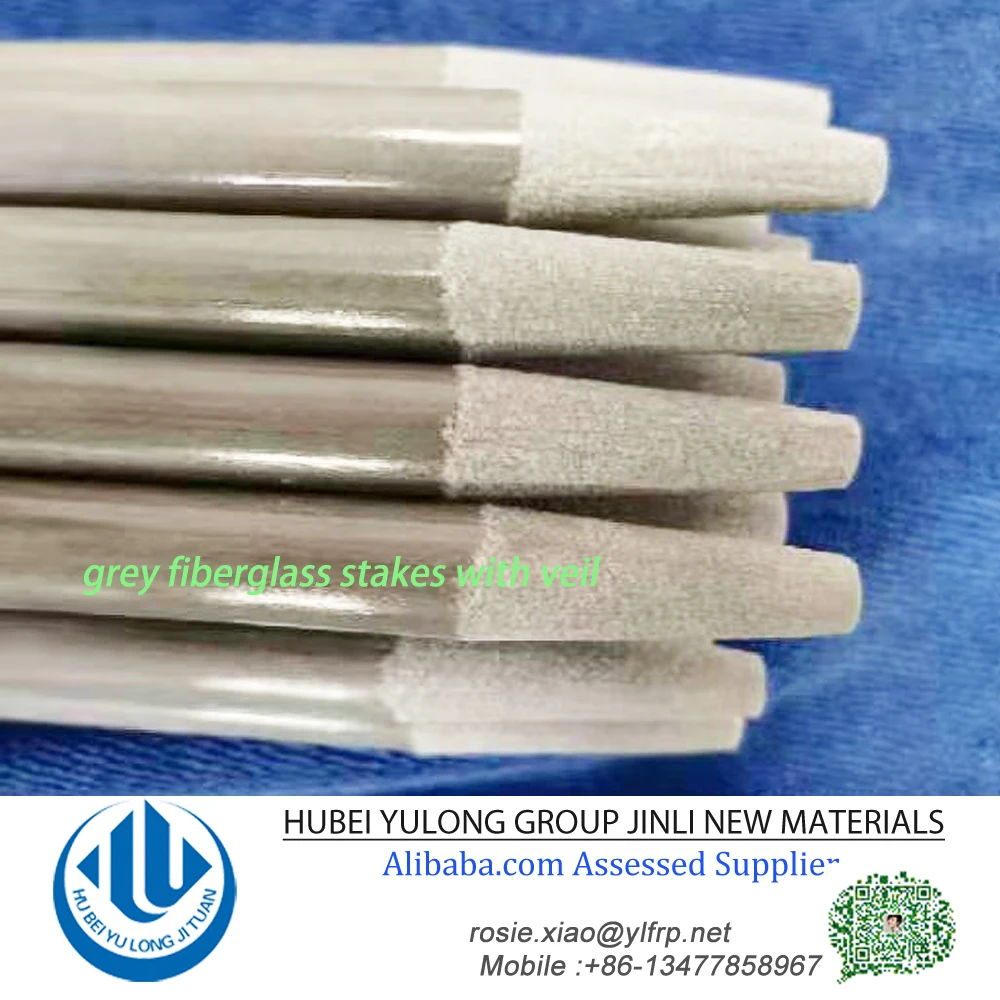 Yellow color Flexible Fiberglass Agriculture Tomato Plant Support Stake Fiberglass FRP Poles for plantation farm Fence post