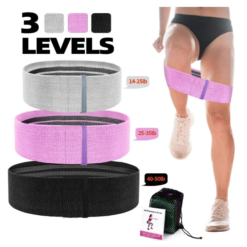 health care  comfortable elastic Non Slip Elastic Booty Bands Strength Training resistance belt