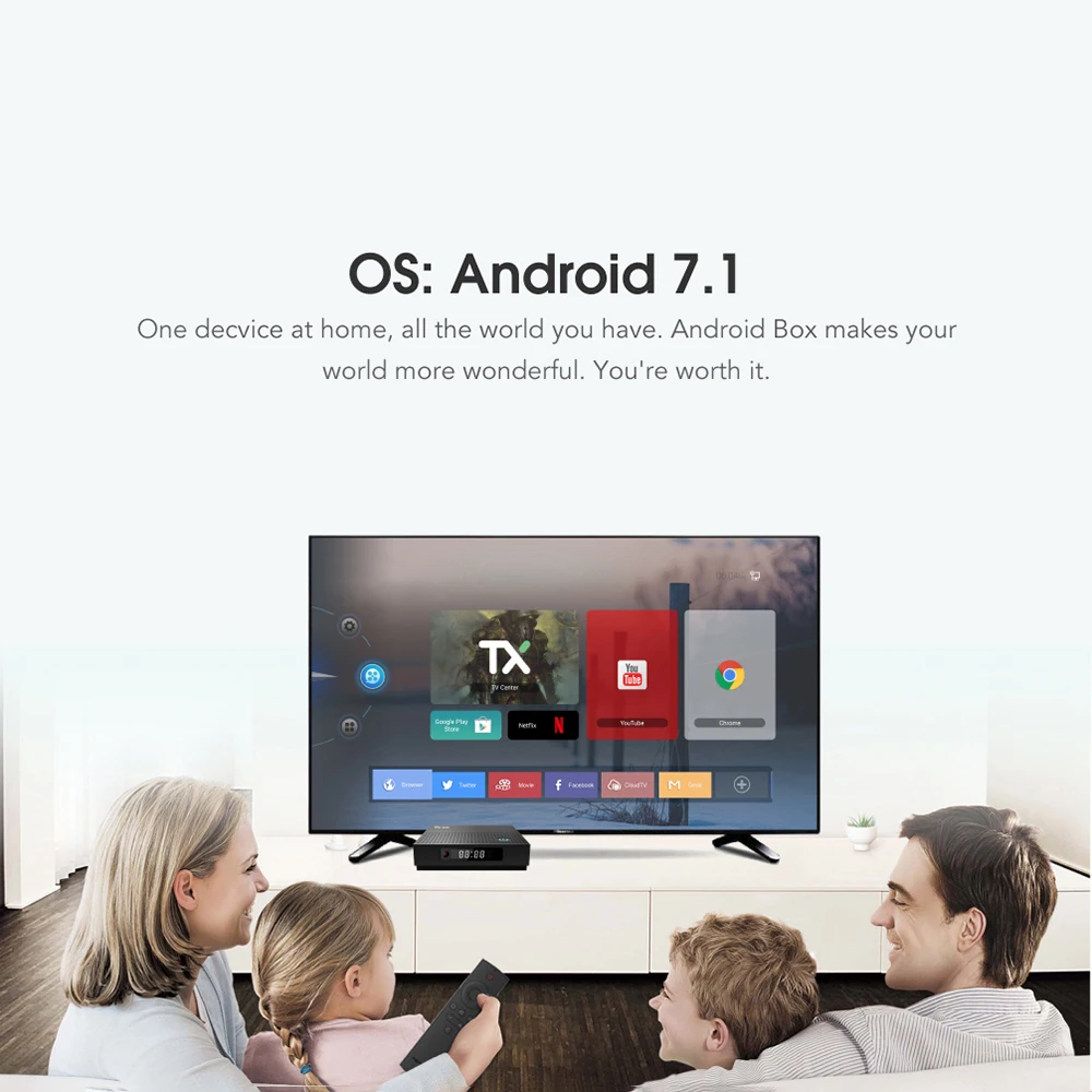 Tv box tx92 Android 7.1 3GB RAM 32GB ROM media player tx9 pro 2.4G/5G Dual Band wifi BT 4.1 android