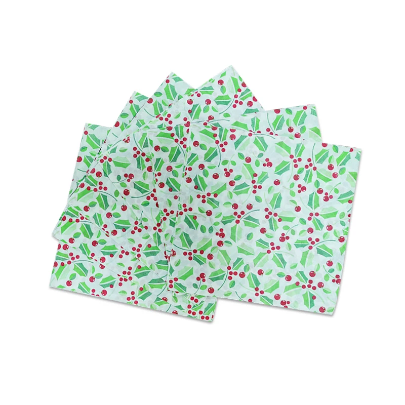 Manufacturer Direct Food Grade Virgin Wood Pulp 1 Ply 50 Sheets Printed Paper Napkins Serviette