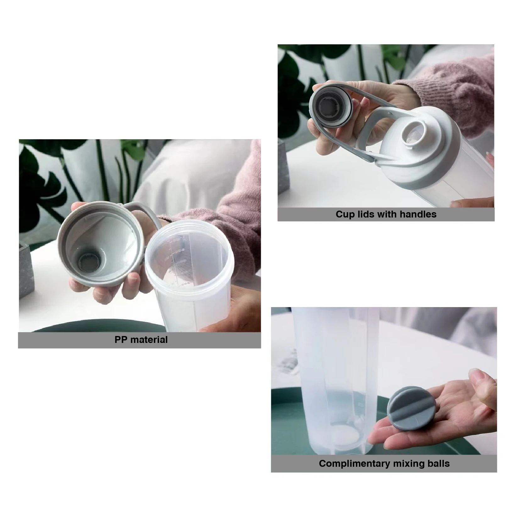 Custom Bpa Free 500ml Protein Workout Sport Gym Water Drinking Cup Protien Shaker Bottle